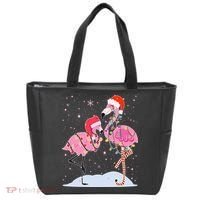 Cute Christmas Festive Flamingos Tote Bag thumb 0