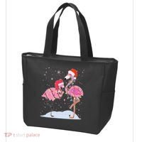 Cute Christmas Festive Flamingos Tote Bag thumb 3