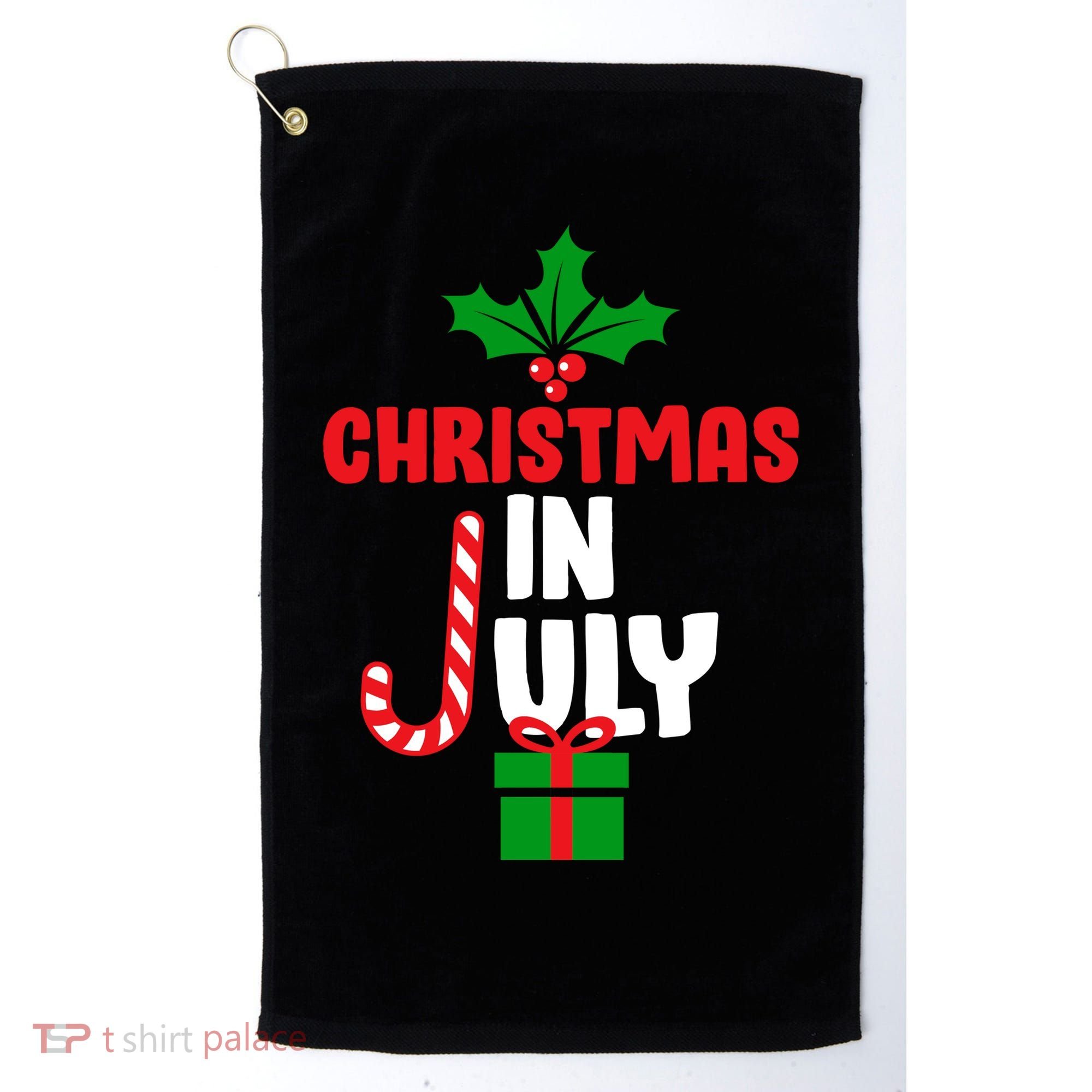 Cute Christmas In July Golf Towel