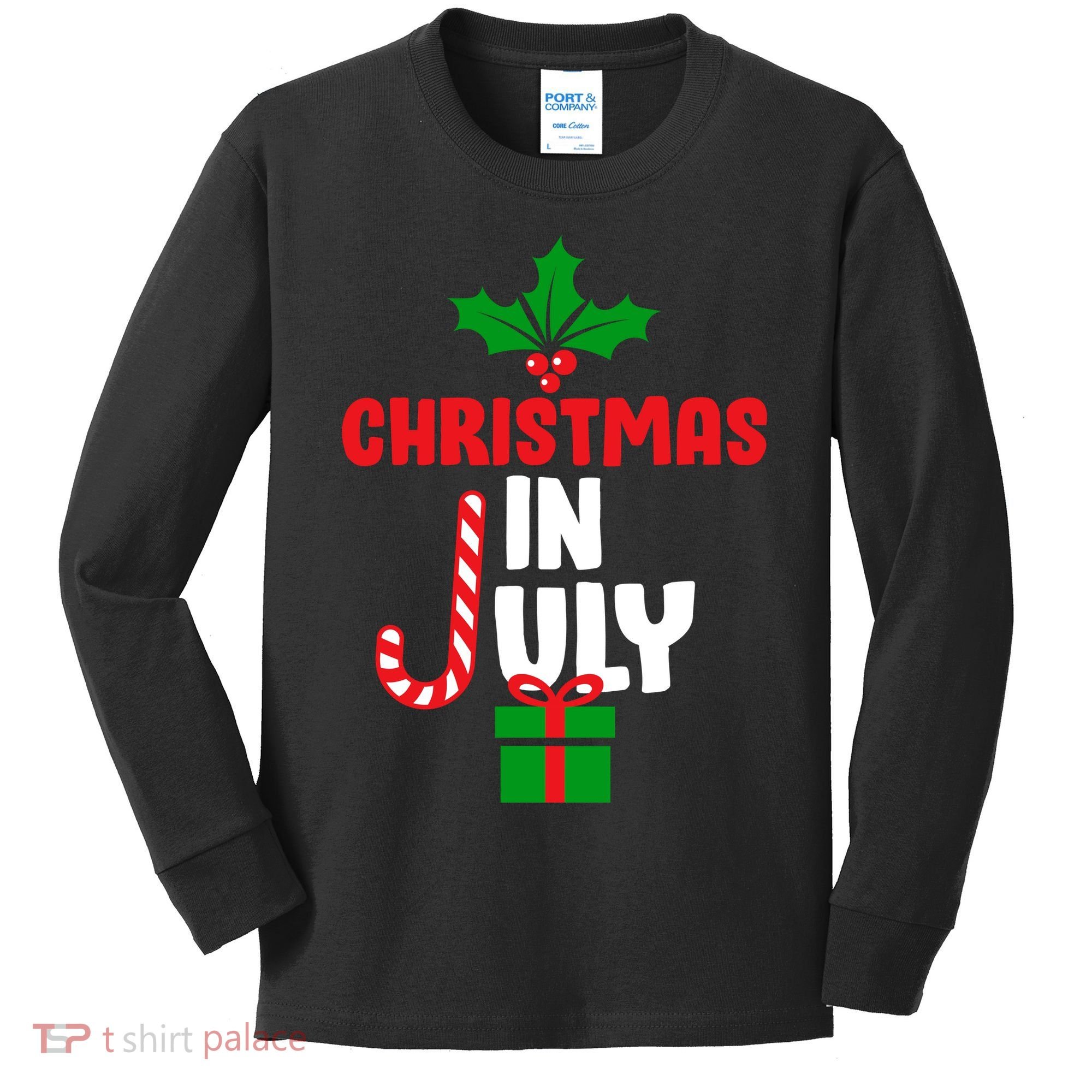 Cute Christmas In July Kids Long Sleeve Shirt