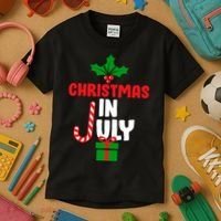 Cute Christmas In July Kids T-Shirt thumb 3
