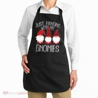 Cute Christmas Just Hanging With My Gnomies Apron thumb 2