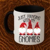 Cute Christmas Just Hanging With My Gnomies Coffee Mug thumb 2