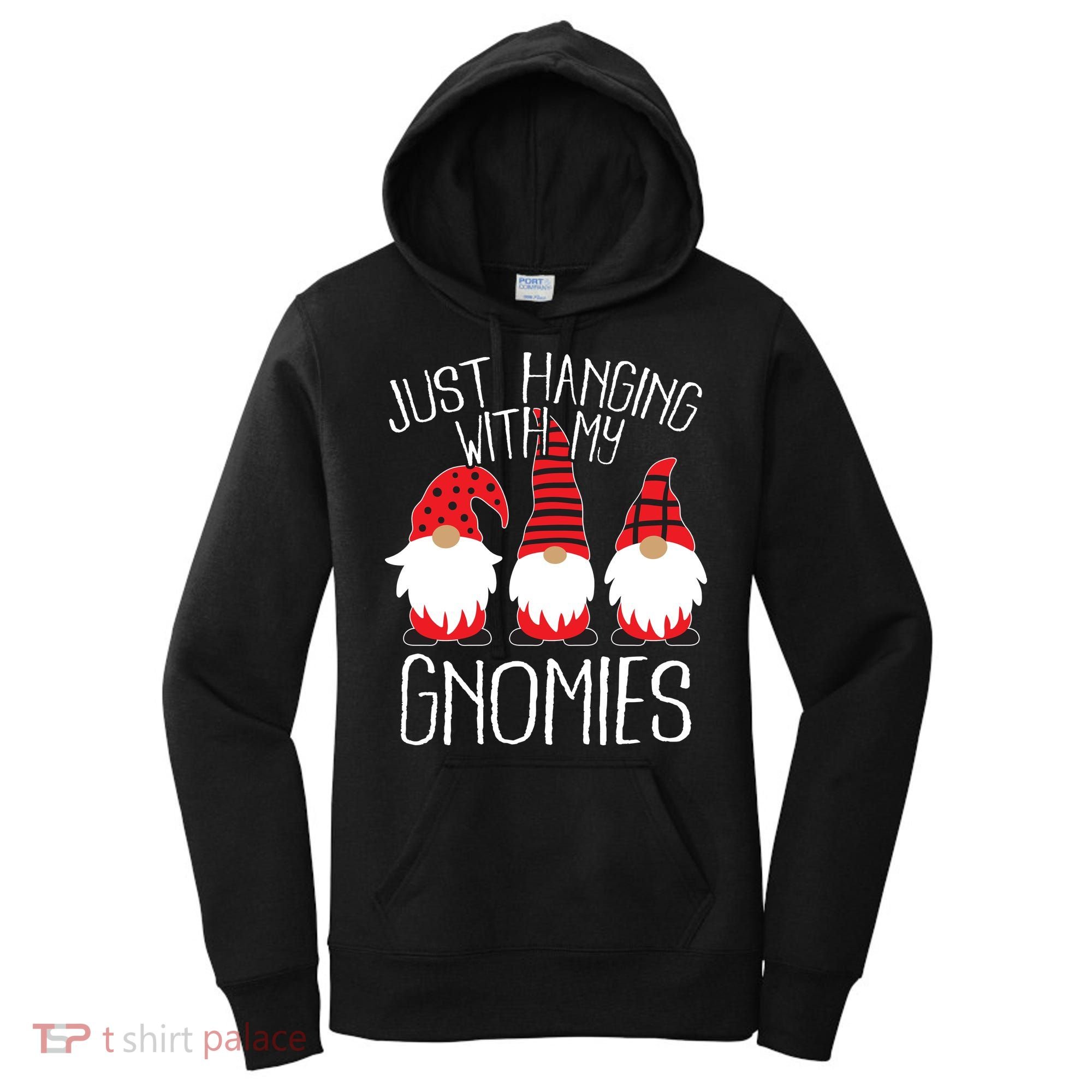 Cute Christmas Just Hanging With My Gnomies Women's Hoodie