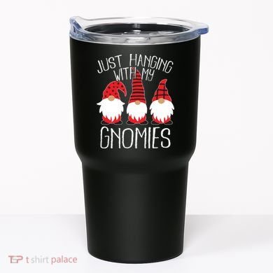 Cute Christmas Just Hanging With My Gnomies Tumbler