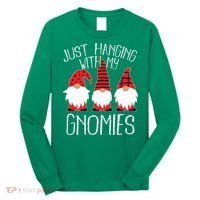 Cute Christmas Just Hanging With My Gnomies Long Sleeve Shirt thumb 0