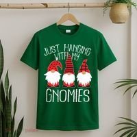 Cute Christmas Just Hanging With My Gnomies T-Shirt thumb 2
