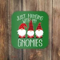 Cute Christmas Just Hanging With My Gnomies Coaster thumb 0