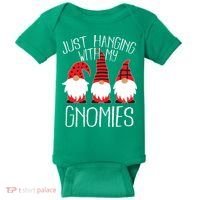 Cute Christmas Just Hanging With My Gnomies Baby Bodysuit thumb 0