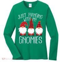 Cute Christmas Just Hanging With My Gnomies Women's Long Sleeve Shirt thumb 0