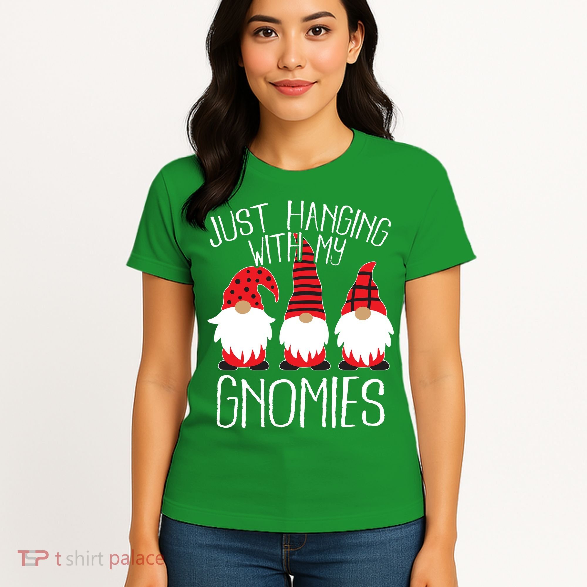 Cute Christmas Just Hanging With My Gnomies Women's T-Shirt