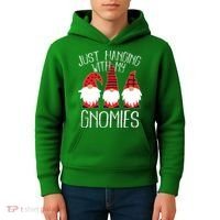Cute Christmas Just Hanging With My Gnomies Kids Hoodie thumb 4