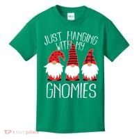 Cute Christmas Just Hanging With My Gnomies Kids T-Shirt thumb 0