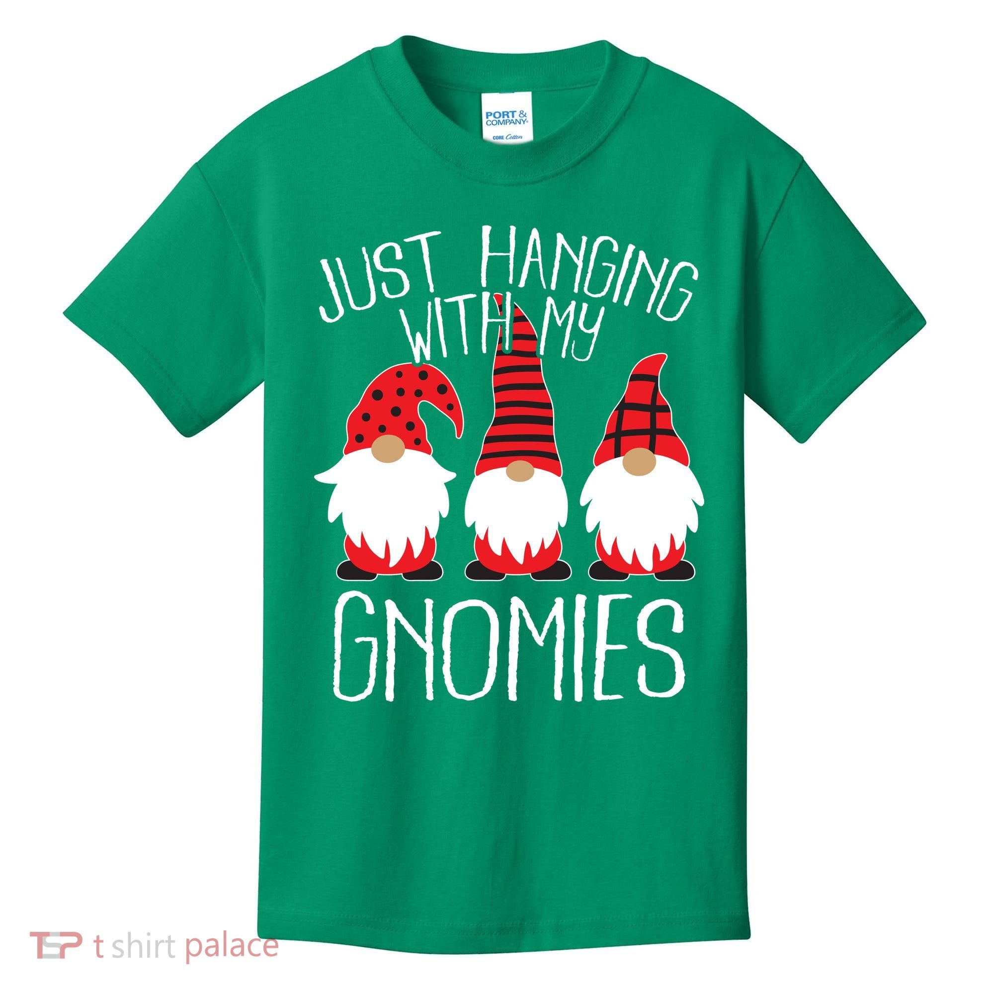 Cute Christmas Just Hanging With My Gnomies Kids T-Shirt