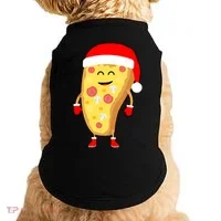 Cute Christmas Pizza Guy Doggie Tank thumb 0