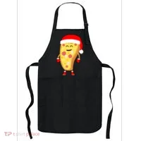Cute Christmas Pizza Guy Apron thumb 0