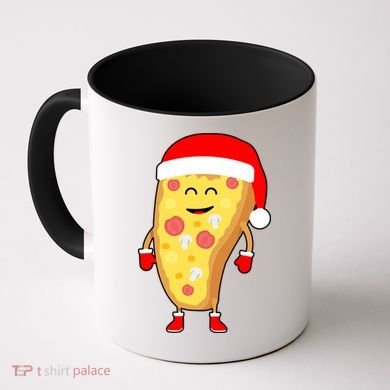 Cute Christmas Pizza Guy Coffee Mug