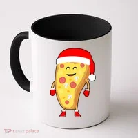 Cute Christmas Pizza Guy Coffee Mug thumb 0