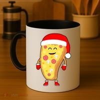 Cute Christmas Pizza Guy Coffee Mug thumb 4