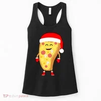 Cute Christmas Pizza Guy Women's Tank Top thumb 0