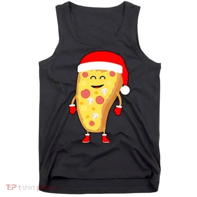 Cute Christmas Pizza Guy Tank Top