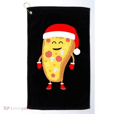 Cute Christmas Pizza Guy Golf Towel