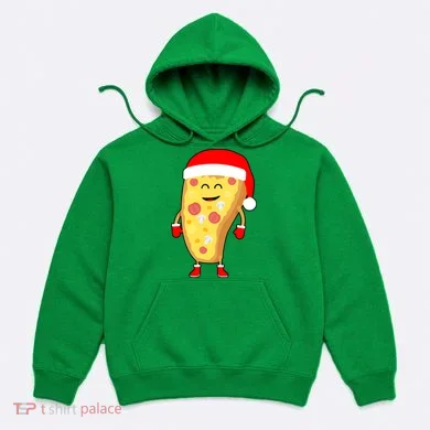 Cute Christmas Pizza Guy Hoodie