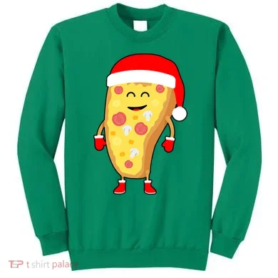 Cute Christmas Pizza Guy Sweatshirt