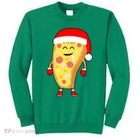 Cute Christmas Pizza Guy Sweatshirt thumb 0