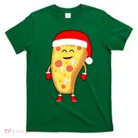 Cute Christmas Pizza Guy T-Shirt thumb 0