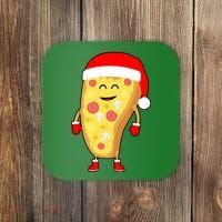 Cute Christmas Pizza Guy Coaster thumb 0