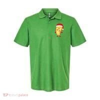 Cute Christmas Pizza Guy Polo thumb 0