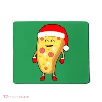 Cute Christmas Pizza Guy Mousepad thumb 0