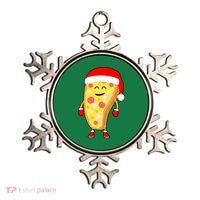 Cute Christmas Pizza Guy Ornament thumb 0