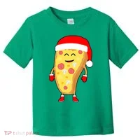Cute Christmas Pizza Guy Toddler T-Shirt thumb 0