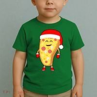 Cute Christmas Pizza Guy Toddler T-Shirt thumb 2