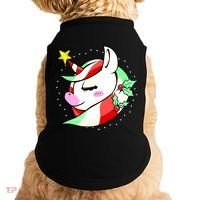 Cute Christmas Unicorn Star Mistletoe Doggie Tank thumb 0