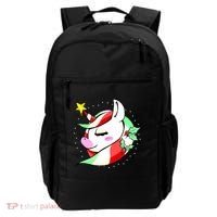 Cute Christmas Unicorn Star Mistletoe Backpack thumb 0