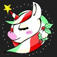 Cute Christmas Unicorn Star Mistletoe Beanie thumb 2