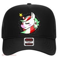 Cute Christmas Unicorn Star Mistletoe Hat thumb 0