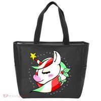 Cute Christmas Unicorn Star Mistletoe Tote Bag thumb 0