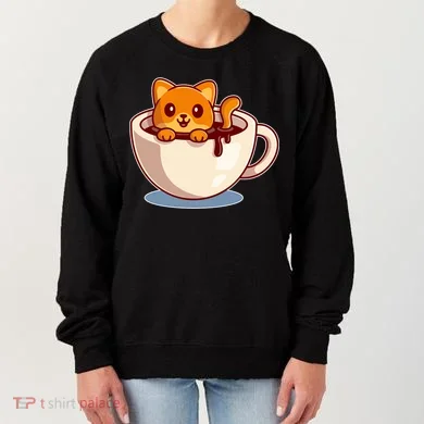 Cute Coffee Kitty Women's Sweatshirt
