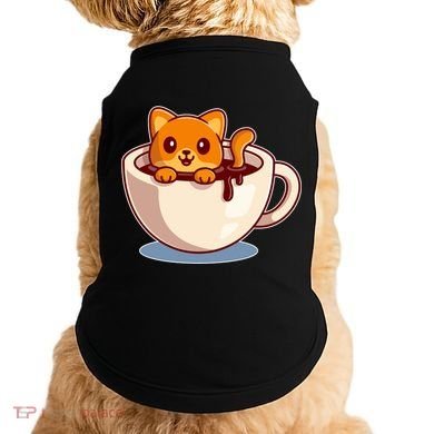 Cute Coffee Kitty Doggie Tank