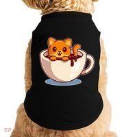 Cute Coffee Kitty Doggie Tank thumb 0