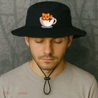 Cute Coffee Kitty Bucket Hat thumb 2