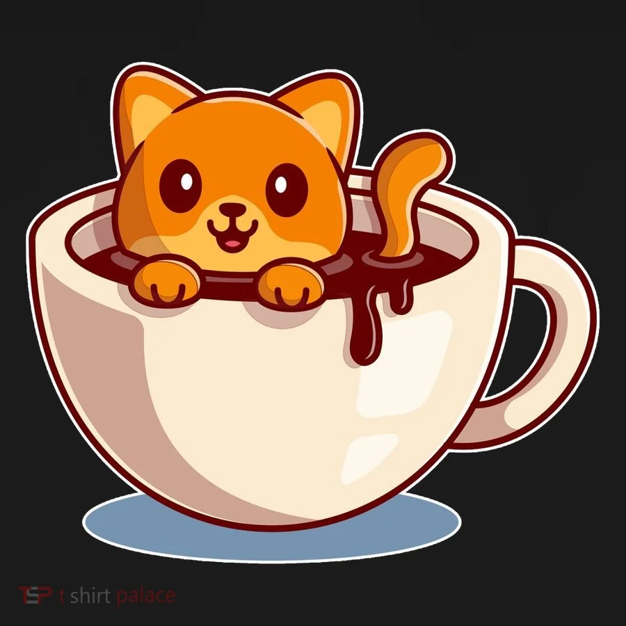 Cute Coffee Kitty Bucket Hat