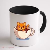 Cute Coffee Kitty Coffee Mug thumb 1