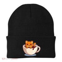 Cute Coffee Kitty Beanie thumb 0