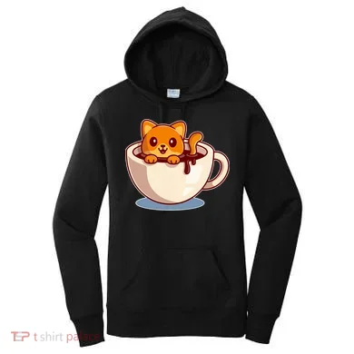 Cute Coffee Kitty Women's Hoodie