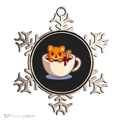 Cute Coffee Kitty Ornament